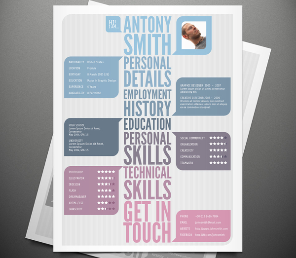 Creative Resume Template Vol 1