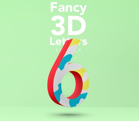 Fancy 3D Letter Psd Text Effect