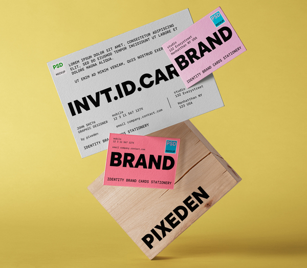 Identity Brand Cards Stationery Psd Mockup
