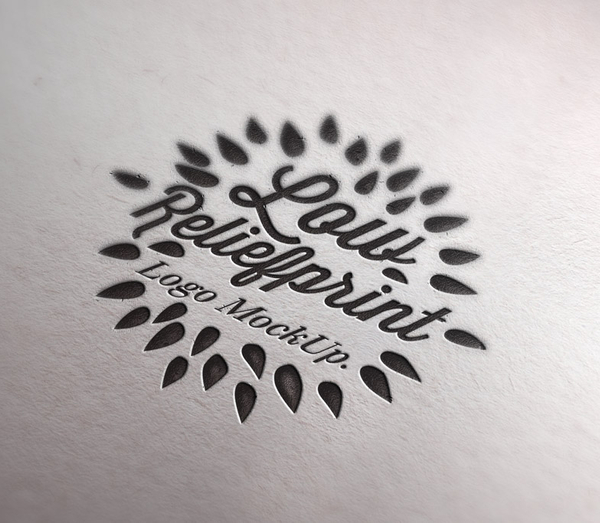 Letterpress Logo Mock-Up Template