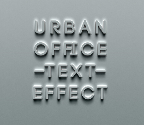 Psd Urban Office Text Effect