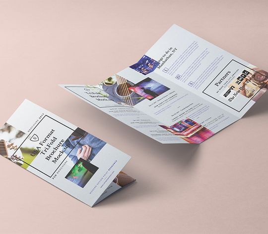 Tri Fold Psd 8-5x11 Inch Mockup